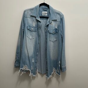 American Bazi Denim Shacket